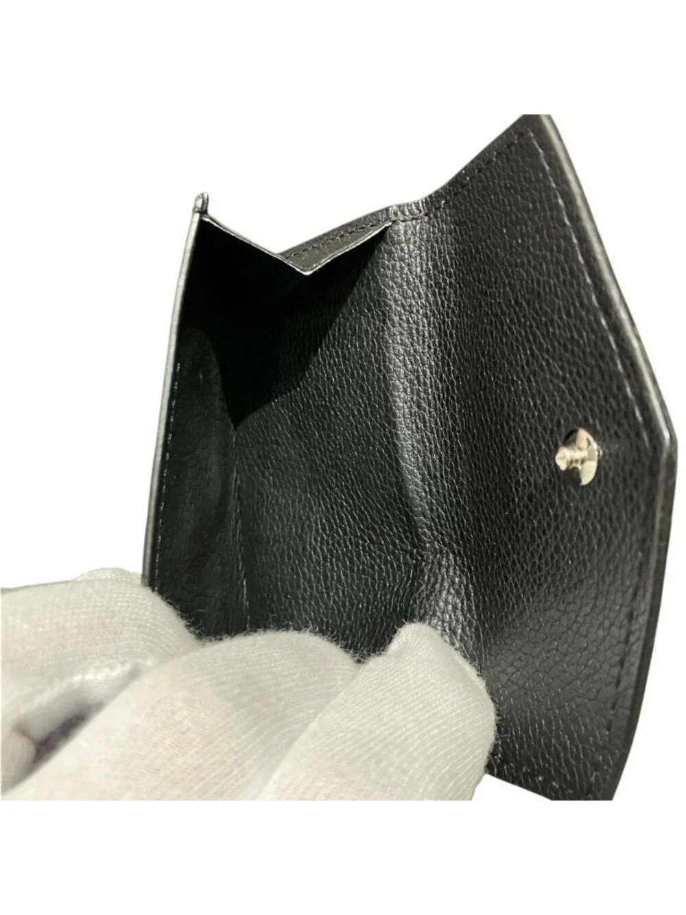 Louis Vuitton Portefeuille Lock Mini Taurillon Trifold Wallet Leather